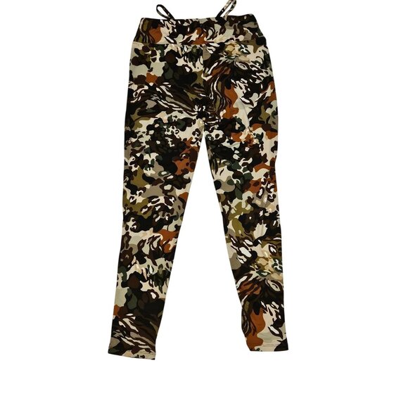 Zoë + Phoebe Womens Camouflage Cutout Waist Detail Leggings Size Medium - Picture 2 of 9